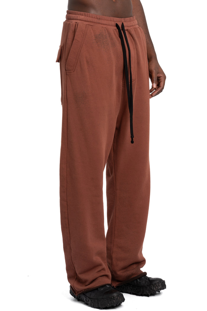 Thom Krom | SS26 - Drop crotch cotton sweatpants, Spray red MST518