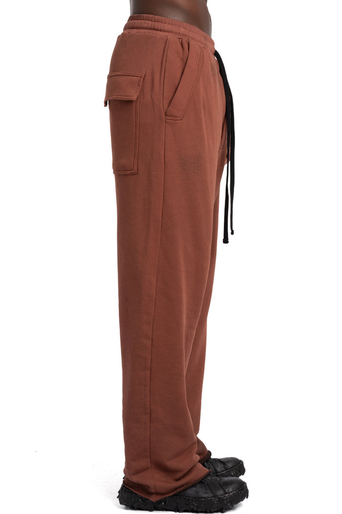 Thom Krom | SS26 - Drop crotch cotton sweatpants, Spray red MST518