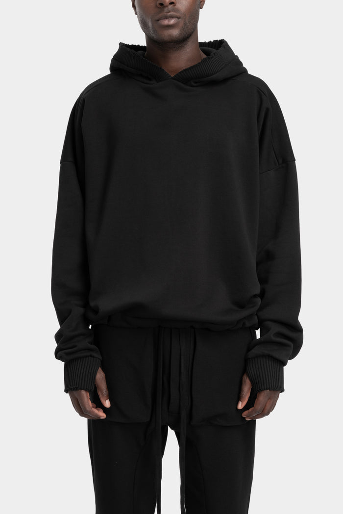 Thom Krom | AW25 - Oversized hood sweater, Black MS186