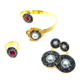 Style the Pearl & Coral Gold Brass Bracelet Set exclusively at Born To Glam