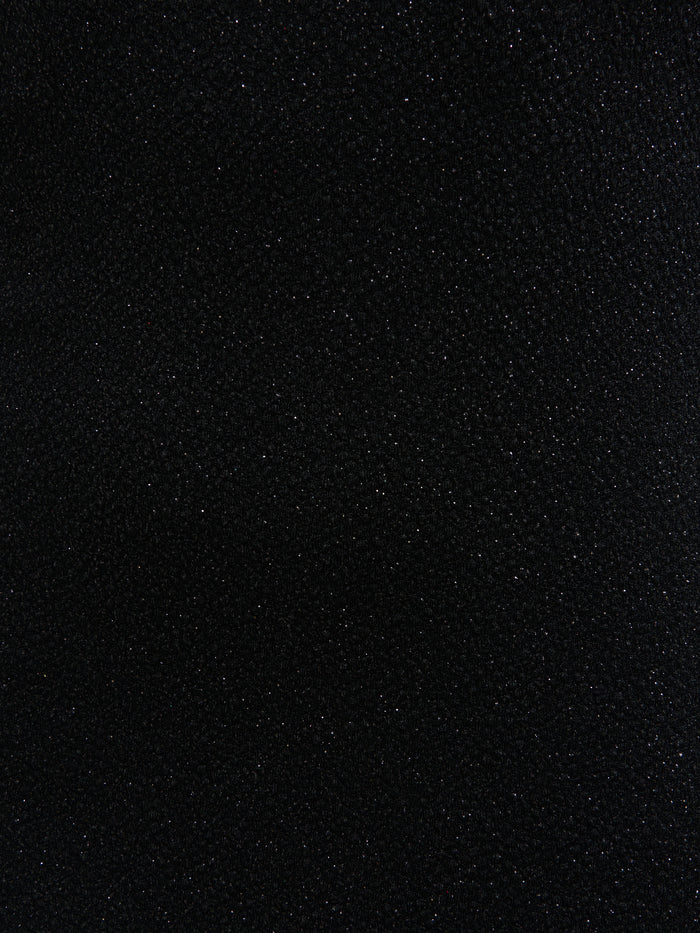 Elle Is 5'3" & Wears Size UK 6|Perrie Bardot Lurex Jersey Dress - Black