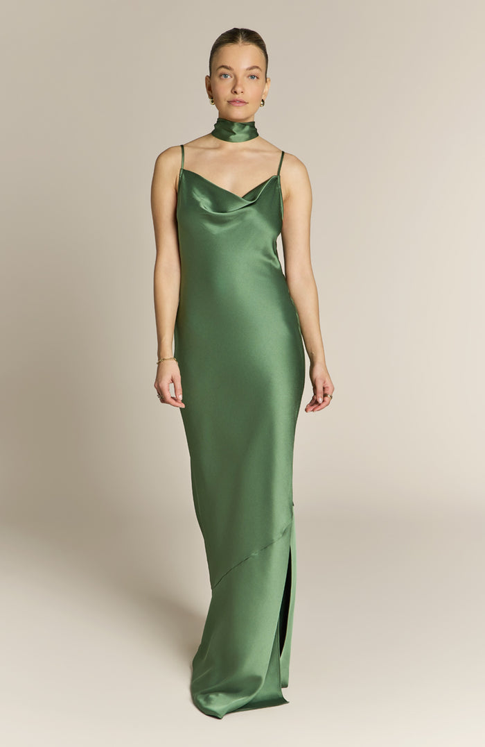 Pollenca Dress in Olive Green