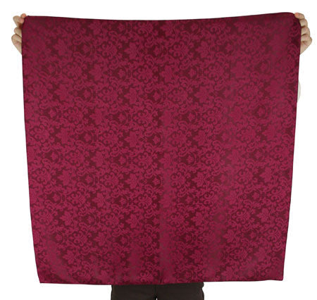 Premium Silk Blend Neckerchief - Burgundy Jacquard