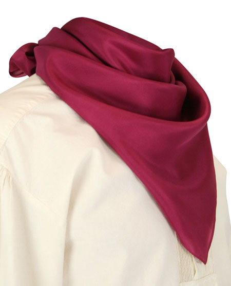 Premium Silk Neckerchief - Burgundy