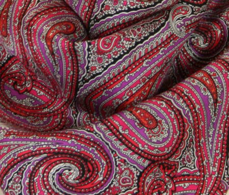 Premium Silk Paisley Neckerchief - Burgundy