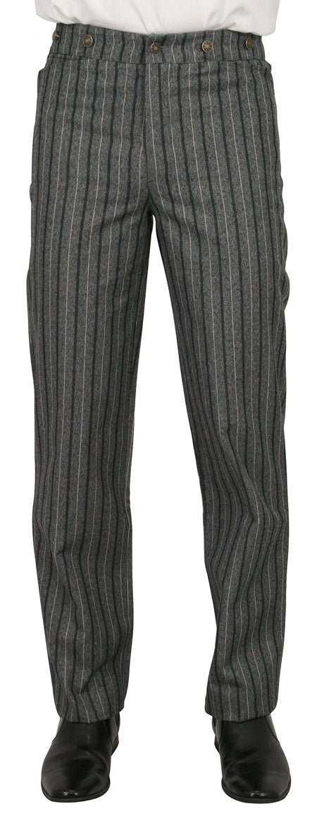 Preston Striped Trousers - Gray