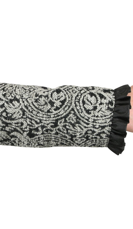 Quinn Outing Jacket - Black/White Chenille