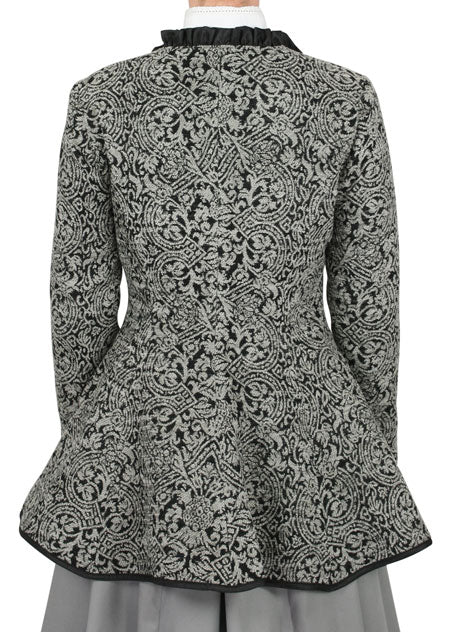 Quinn Outing Jacket - Black/White Chenille