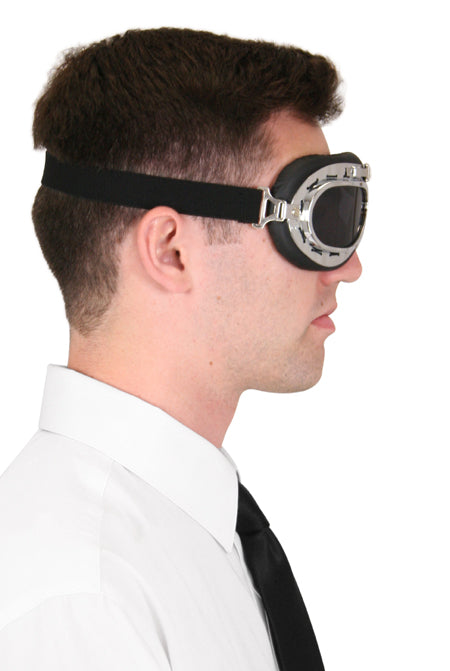 RAF Style Flyboy Flying Goggles - Smoke Lens