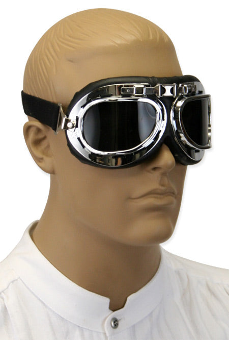 RAF Style Flyboy Flying Goggles - Smoke Lens
