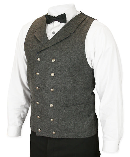 Rathbone Tweed Vest - Gray Herringbone