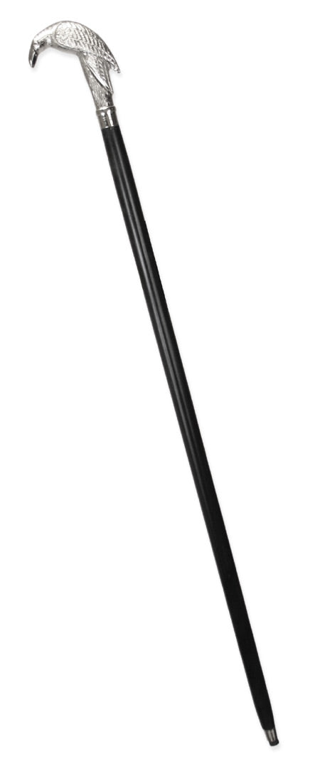 Raven Walking Stick - Silver