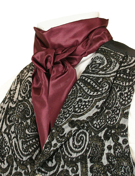 Regal Cravat - Burgundy Satin