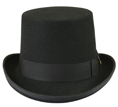Regency Top Hat - Black Wool