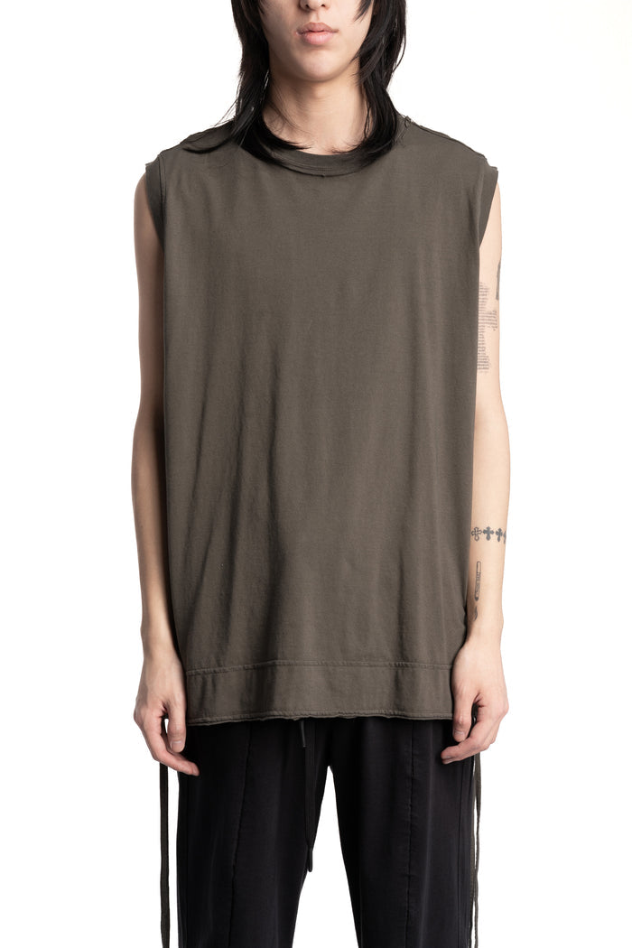 Andrea Ya'aqov | SS26 - Relaxed tank top, Smoked brown 26MOPW20