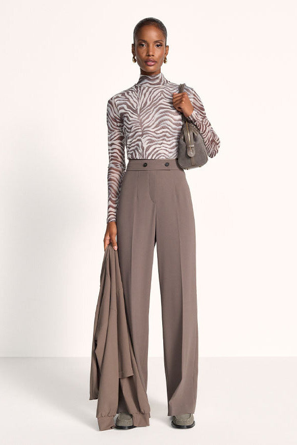 Riani Mesh Shirt Oat Patterned