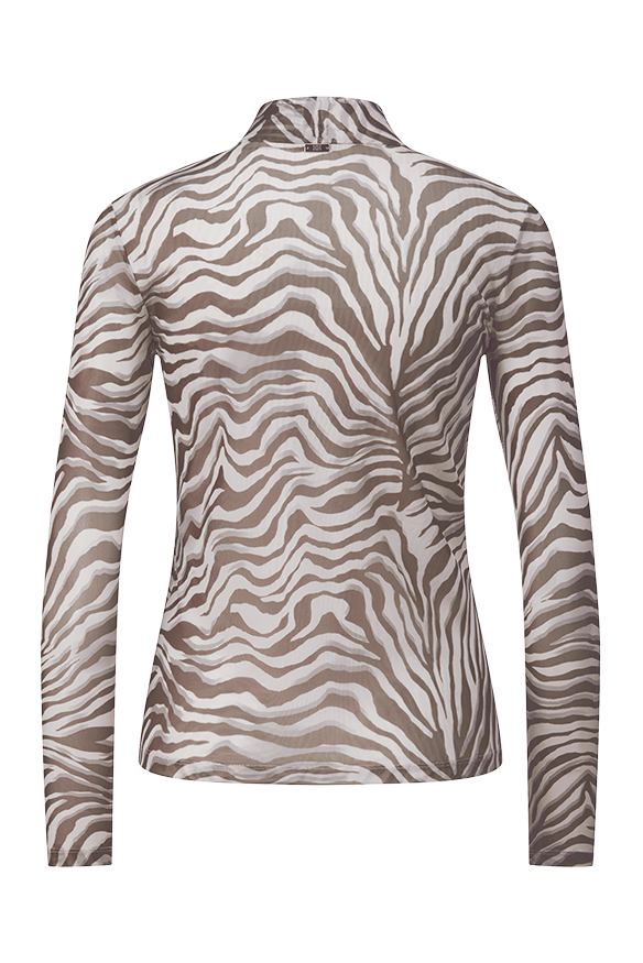 Riani Mesh Shirt Oat Patterned