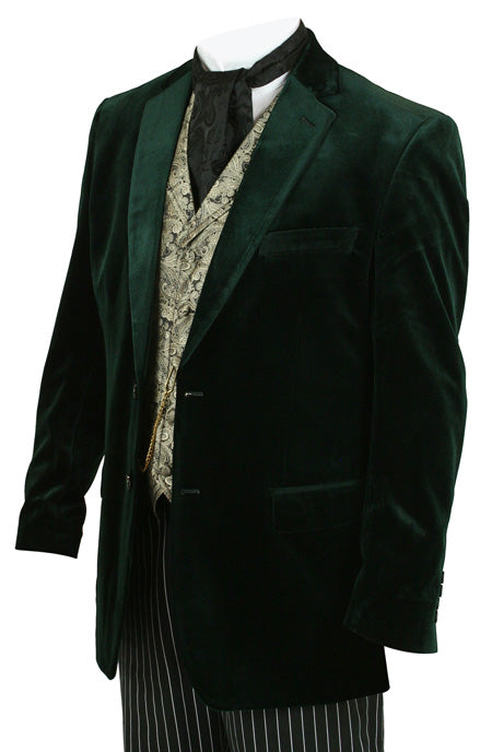 Roderick Smoking Jacket - Emerald Velvet