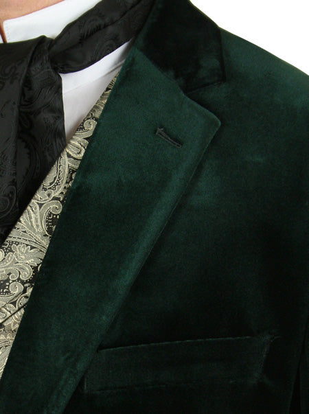 Roderick Smoking Jacket - Emerald Velvet