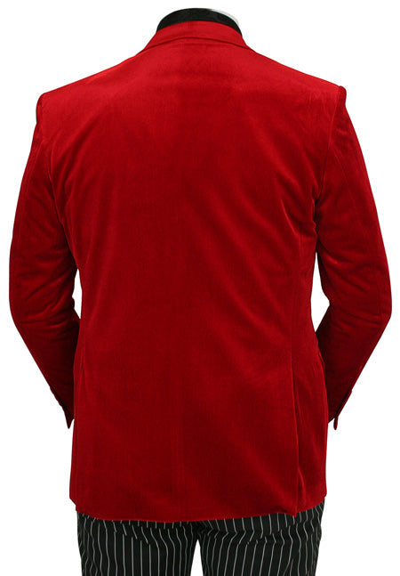 Roderick Smoking Jacket - Red Velvet