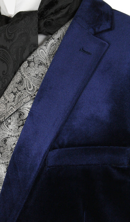 Roderick Smoking Jacket - Sapphire Velvet