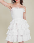 Roisin Cotton Broderie Mini Dress in White