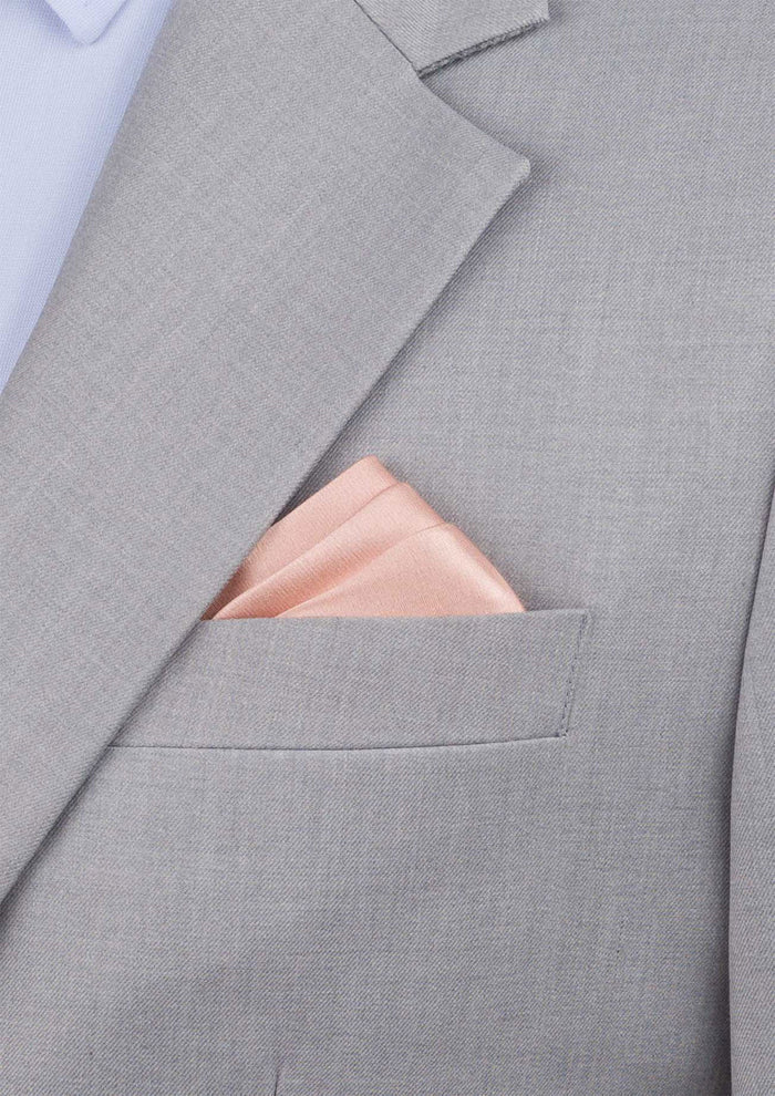 Silk Satin Rose Gold Pocket Square - SARTORO