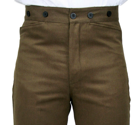 Sable Brushed Cotton Trousers