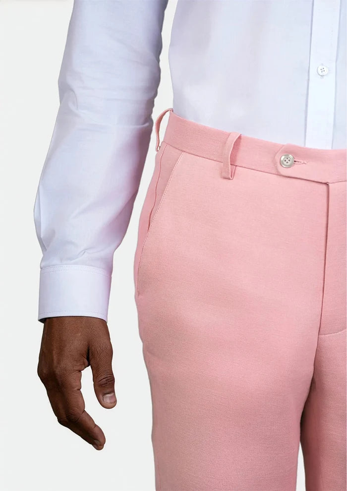 Salmon Linen Pants - SARTORO