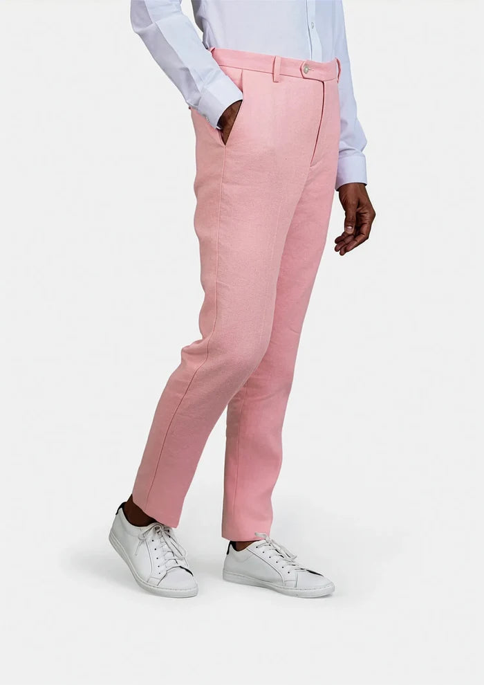 Salmon Linen Pants - SARTORO