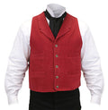 Sand Mountain Brushed Cotton Vest - Red