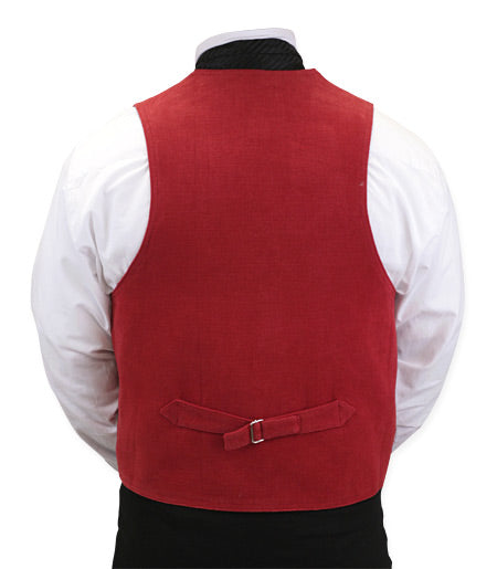 Sand Mountain Brushed Cotton Vest - Red