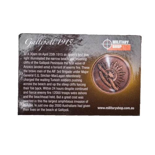 "Sands of Gallipoli" Commemorative Coin - Army & Outdoors - Collectables & Rarities