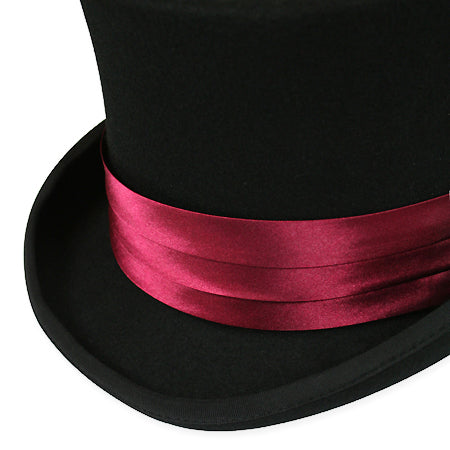 Hat Band - Burgundy Satin