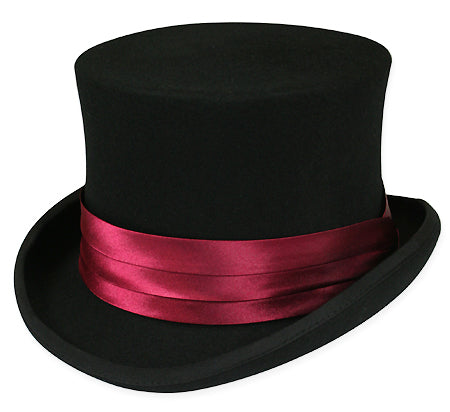 Hat Band - Burgundy Satin