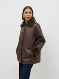Soni Is 5'9" & Wears Size UK XS|Sawyer Aviator Coat - Brown
