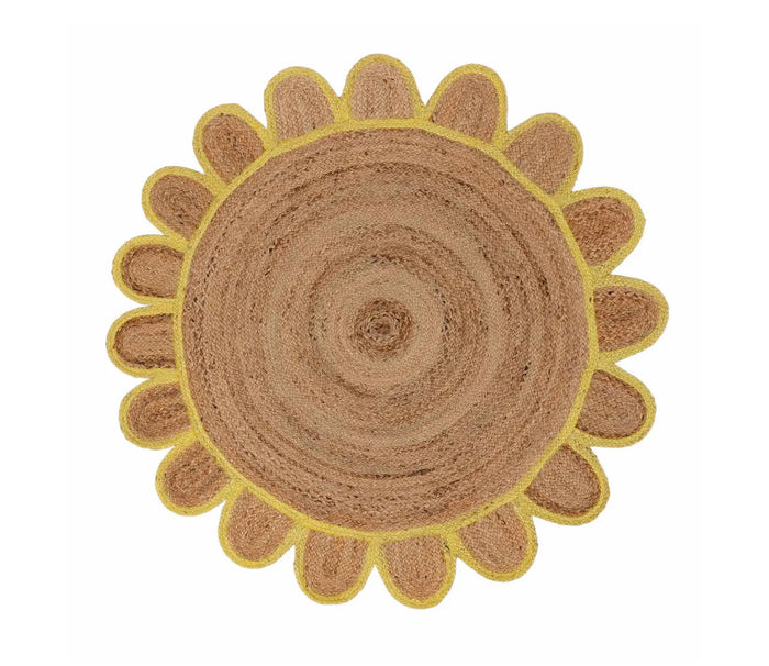 Scallop Jute with Yellow Border - Milagro Collective