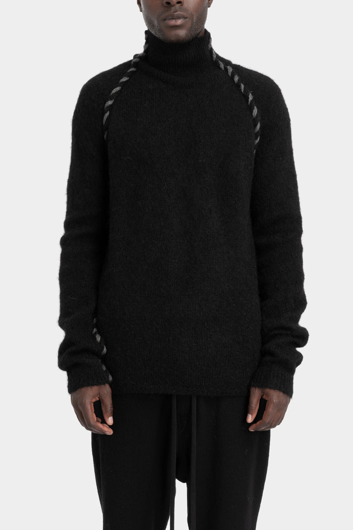 Thom Krom |  AW25 - Scar-stitch high neck knit sweater, MK125