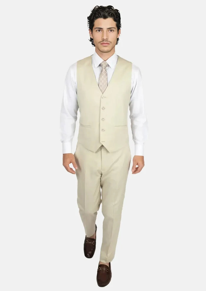 Siena Ivory Twill Vest