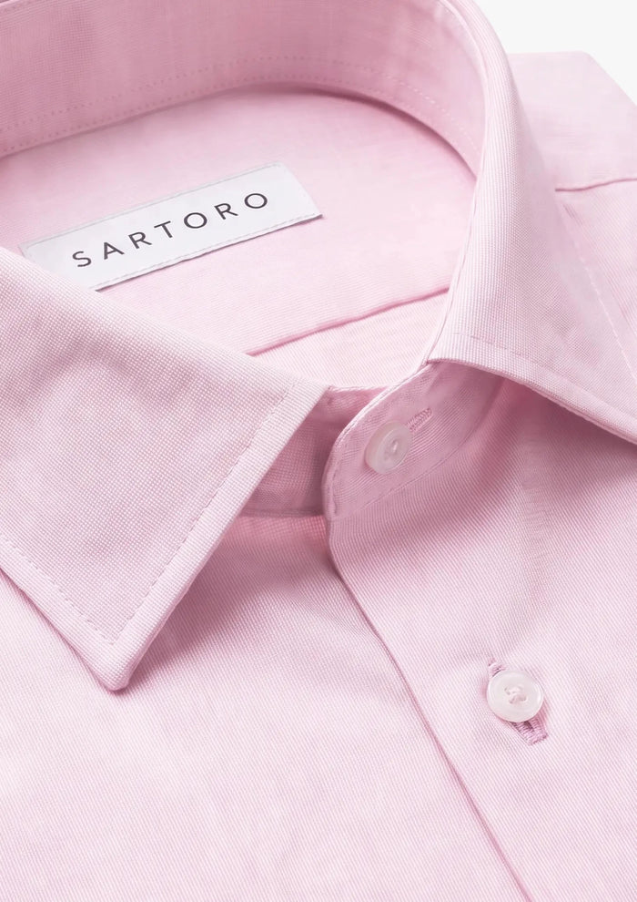 Soft Pink End On End Shirt - SARTORO