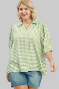 umgee plus size gingham top