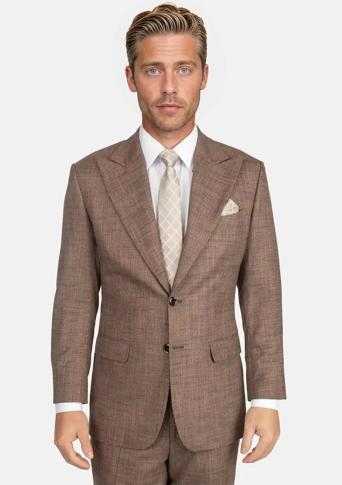 Tawny Brown Hopsack Suit