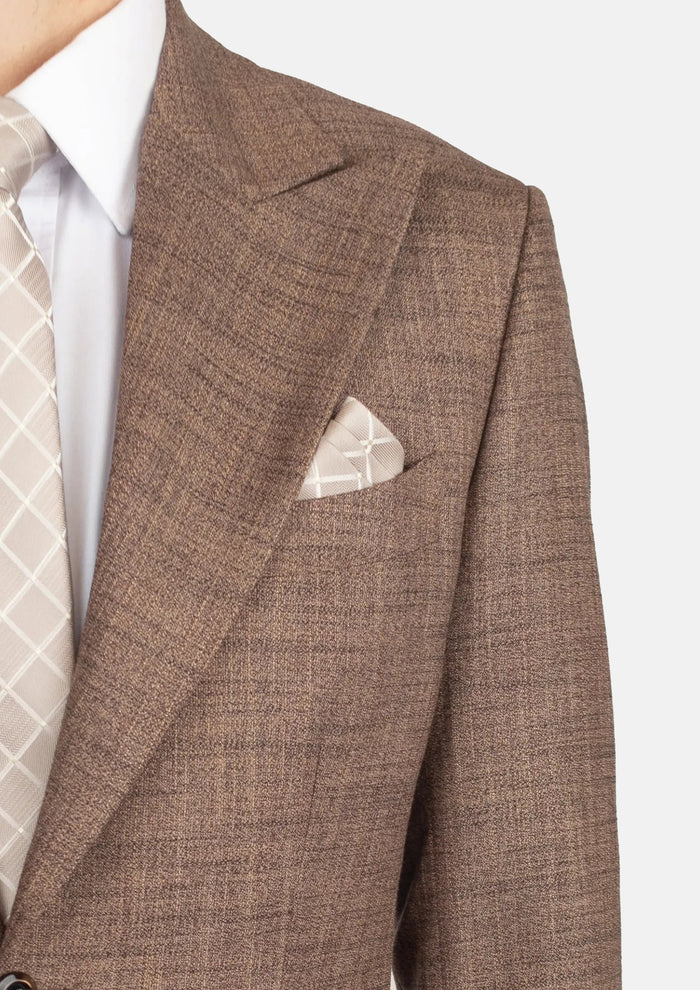 Tawny Brown Hopsack Suit