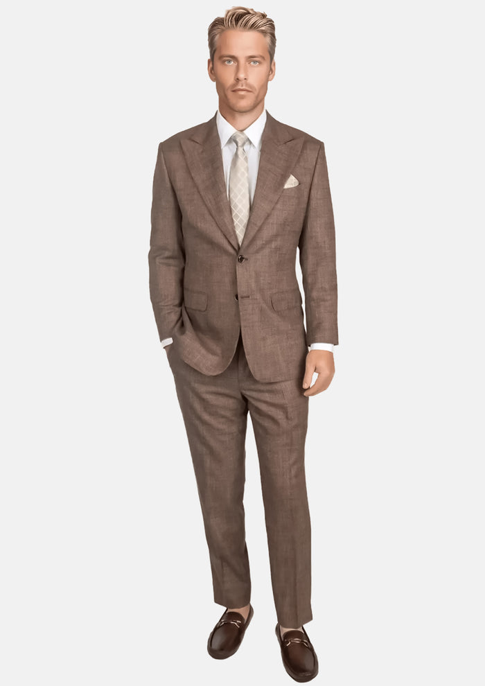 Tawny Brown Hopsack Suit