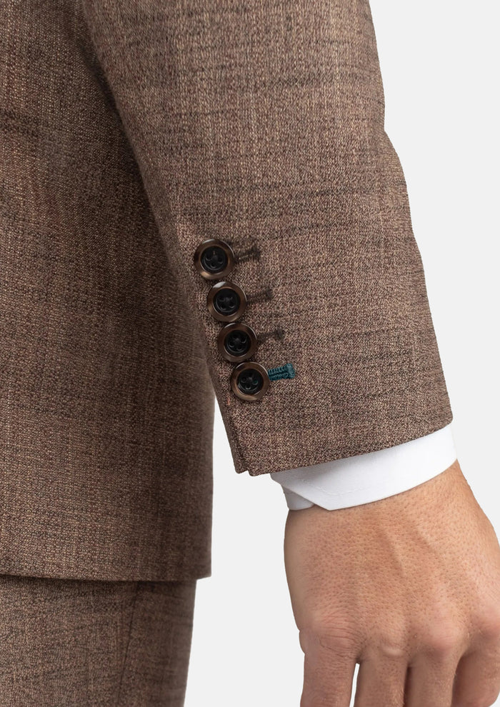 Tawny Brown Hopsack Suit