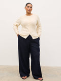 Souki Is 5'8" & Wears Size UK 18|Tiff Drawstring Trousers Curve - Indigo