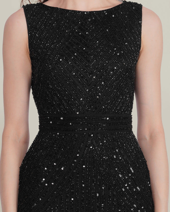Tuvalu Embellished Maxi Dress in Black