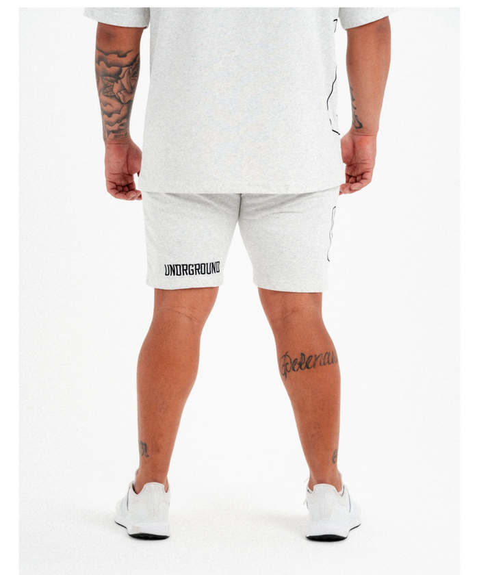 UNDRGROUND Omerta Shorts (White Marl)