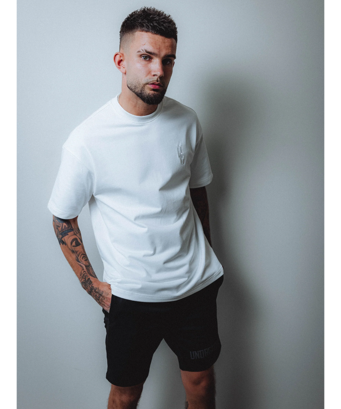 UNDRGROUND Relaxed Fit Tee (Embroidered White)