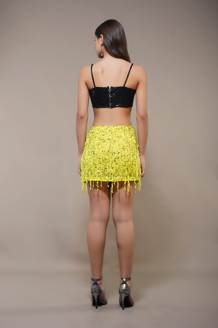 Urbane Mini Skirt in Yellow